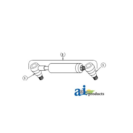 A & I Products Male Ball Joint End (Ref. 1) 3" x3" x2" A-1033035M91